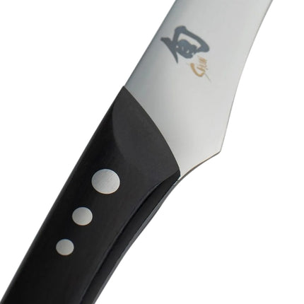 Bộ Dao Steak Shun DMS0430 4 Cây Cán Gỗ PakkaWood Màu Mun Thép Không Gỉ