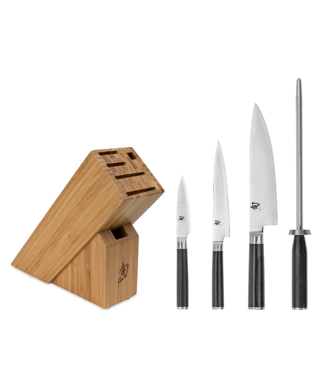 Bộ Dao 5 Món Shun Starter Kèm Giá Tre DMS0530