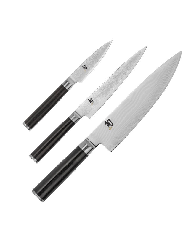 Shun Shun Classics Bộ 3 Món Khởi Đầu Gồm Dao Đầu Bếp, Dao Đa Năng & Dao Gọt (DMS300)