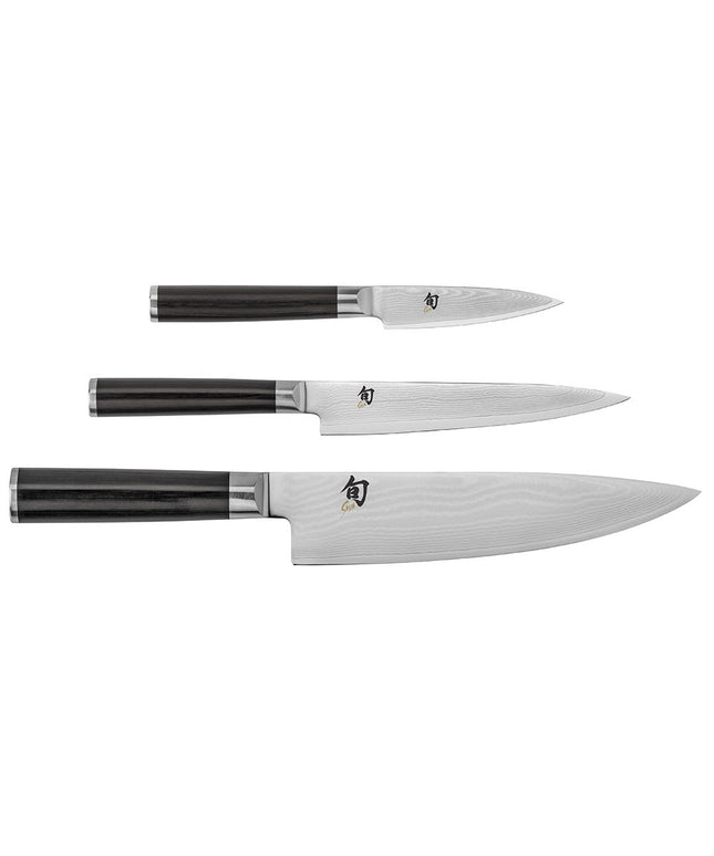 Shun Shun Classics Bộ 3 Món Khởi Đầu Gồm Dao Đầu Bếp, Dao Đa Năng & Dao Gọt (DMS300)
