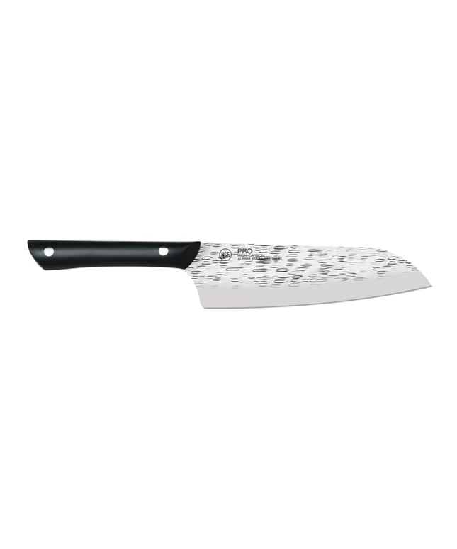 Dao Santoku Kai HT7064 17.8 cm Cán POM Đen Lưỡi Thép Không Gỉ