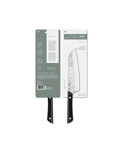 Dao Santoku Kai HT7064 17.8 cm Cán POM Đen Lưỡi Thép Không Gỉ