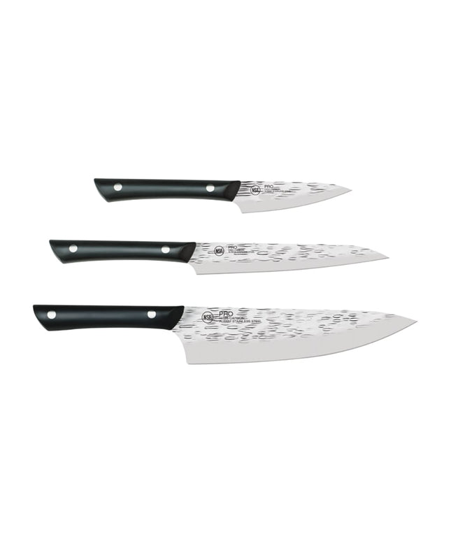 Bộ Dao 3 Món Shun HTS0370 Cán POM Đen Thép Carbon