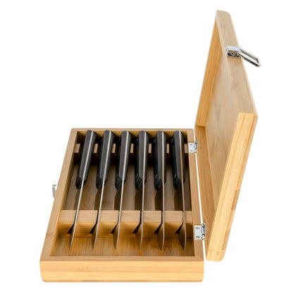 Bộ 6 Dao Steak Shun KAS0600 Cán POM Đen Thép Carbon