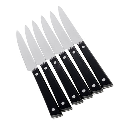 Bộ 6 Dao Steak Shun KAS0600 Cán POM Đen Thép Carbon