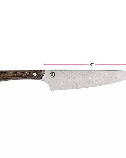 Dao Đầu Bếp Shun SWT0706 20.3 cm Cán Gỗ Tagayasan Lưỡi Thép Không Gỉ