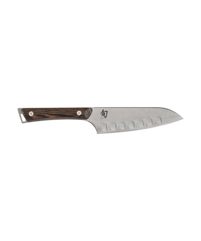 Dao Santoku Shun SWT0727 14 cm Lưỡi Thép Carbon Cán Gỗ