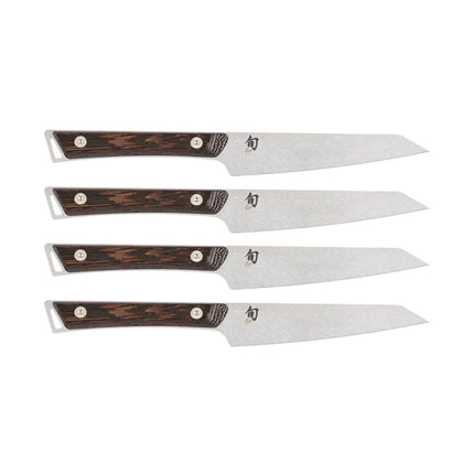 Bộ Dao Steak Shun SWTS0430 Kanso 4 Cây Cán Gỗ Tagayasan Thép Không Gỉ