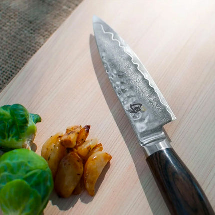 Dao Gọt Shun Premier Lưỡi 10.2 cm Cán Gỗ Walnut PakkaWood (TDM0700)