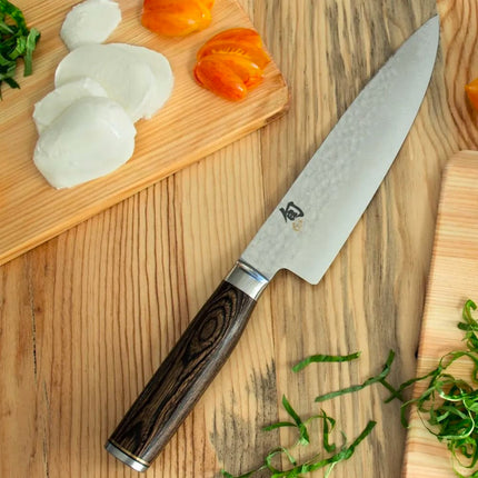 Dao Đầu Bếp Shun Premier Lưỡi 20.3 cm Cán Gỗ Óc Chó PakkaWood (TDM0706)