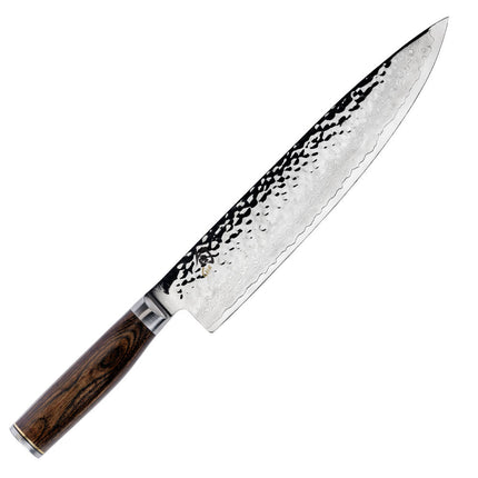 Dao Bếp Đầu Bếp Shun Premier 25.4 cm Lưỡi Damascus Rèn Búa Cán Óc Chó (TDM0707)