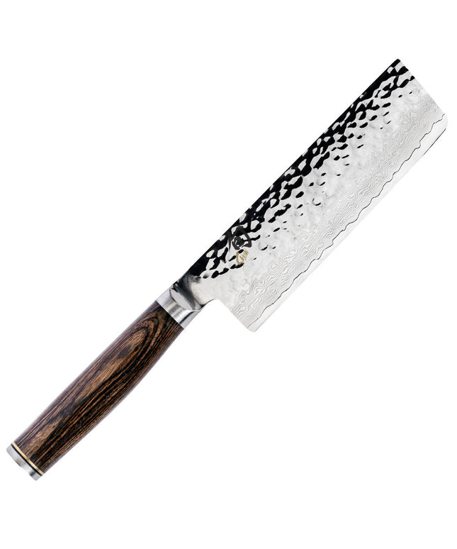 Dao Nakiri Shun 14 cm Lưỡi Thẳng Cạnh & Sống Lưỡi Rèn Búa (TDM0742)