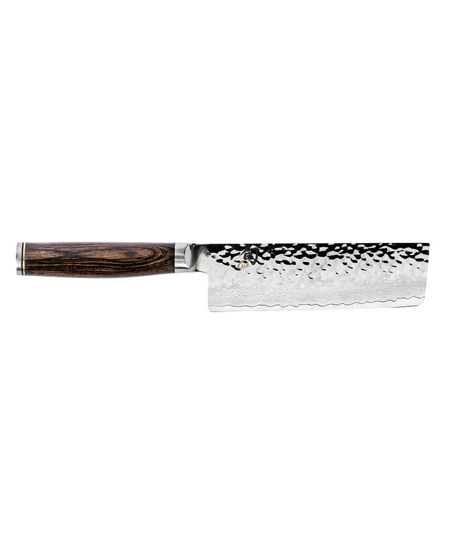 Dao Nakiri Shun 14 cm Lưỡi Thẳng Cạnh & Sống Lưỡi Rèn Búa (TDM0742)