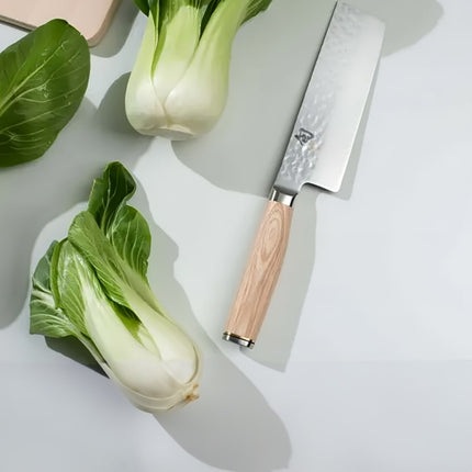 Dao Nakiri Shun 14 cm Cán Gỗ Pakkawood Vàng, Thép Không Gỉ (TDM0742W)
