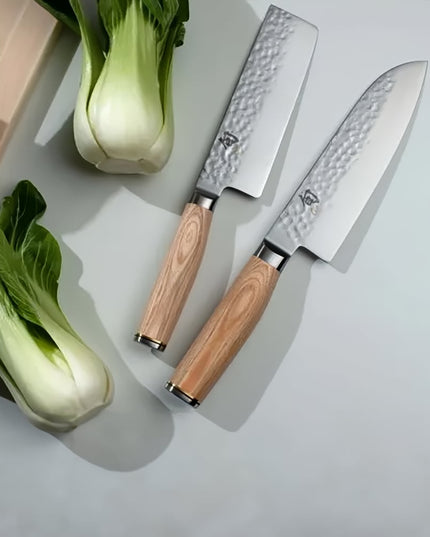 Dao Nakiri Shun 14 cm Cán Gỗ Pakkawood Vàng, Thép Không Gỉ (TDM0742W)