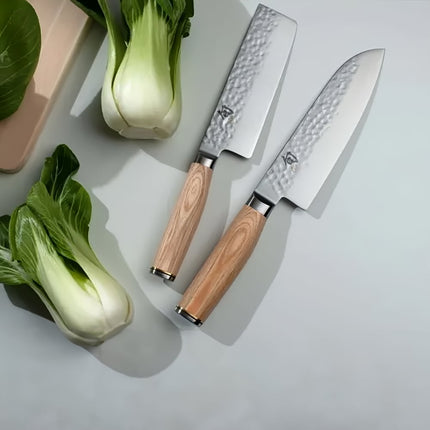 Dao Nakiri Shun 14 cm Cán Gỗ Pakkawood Vàng, Thép Không Gỉ (TDM0742W)