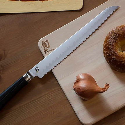 Dao Cắt Bánh Mì Shun Sora 23 cm Cán TPE Vân Nổi (VB0705)