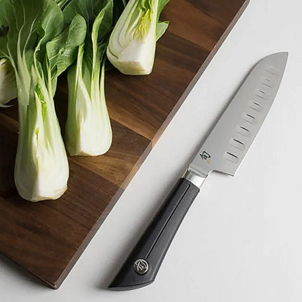 Dao Santoku Shun Sora VB0740 14 cm Cán TPE Có Vân