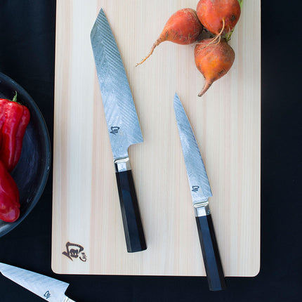 Dao Đa Năng Shun VG0019 Dual Core 15.2 cm Cán Gỗ Ebony PakkaWood