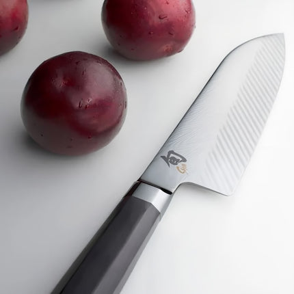 Dao Santoku Lõi Kép Shun VG0021 17.8 cm Cán Packwood Đen Thép Carbon