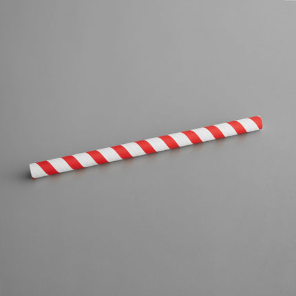Ống hút cocktail EcoChoice 21,6 cm Colossal đỏ và trắng Striped Unwrapped giấy ống hút - Gói 500 cái