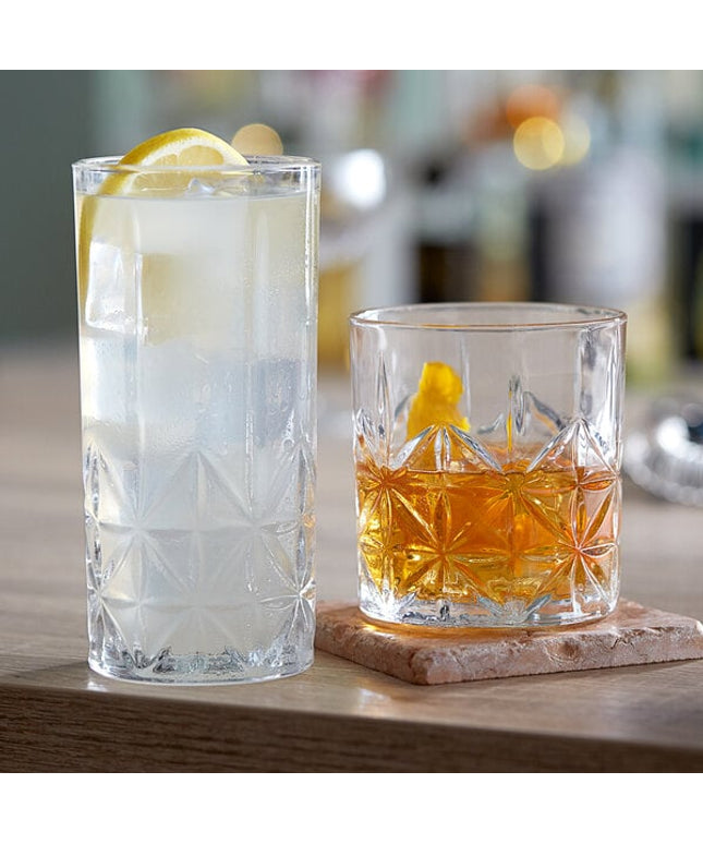 Bộ ly rocks / old fashioned và highball Acopa Gardenia - Bộ 24 cái
