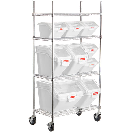 Bộ kệ thùng đựng nguyên liệu Rubbermaid® 46 x 91 cm kèm 9 thùng để kệ