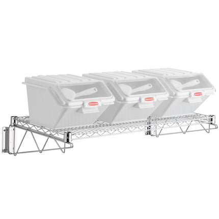 Bộ kệ gắn tường thùng đựng nguyên liệu Rubbermaid® 46 x 91 cm kèm 3 thùng để kệ