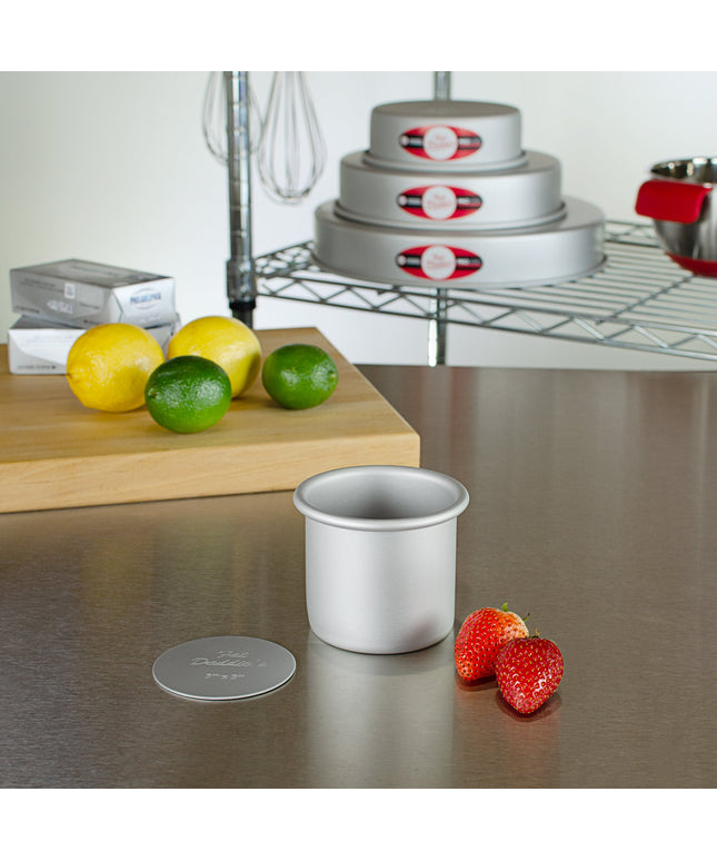 Khuôn cheesecake thành thẳng đế rời tròn nhôm anod hóa Fat Daddio's PCC-33 ProSeries 8 x 8 cm