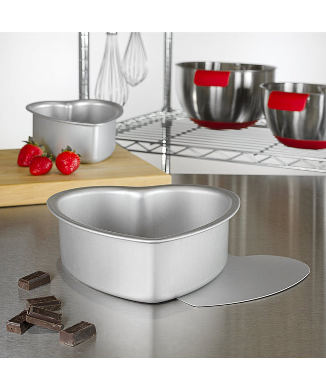 Khuôn bánh phô mai hình tim nhôm anod Fat Daddio's PHT-L83 ProSeries 20 x 7,6 cm đáy tháo rời