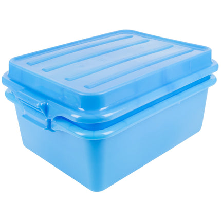 Bộ hộp đựng thực phẩm kèm khay thoát nước và nắp màu xanh dương Vollrath Traex® Color-Mate™ 1535BRS6-C04 50,8 x 38,1 x 2