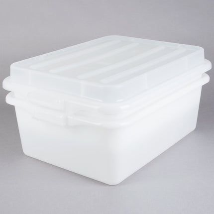 Bộ hộp đựng thực phẩm kèm khay thoát nước và nắp màu trắng Vollrath Traex® Color-Mate™ 1535BRS6-C05 50,8 x 38,1 x 22,9 c