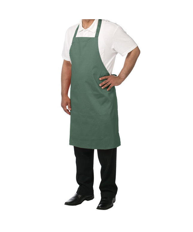 Tạp dề yếm vải poly-cotton có thể tùy chỉnh Chef Revival xanh lá đậm
