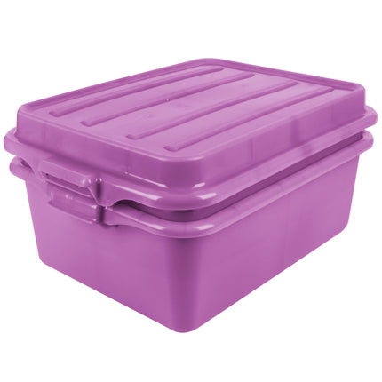 Bộ hộp đựng thực phẩm kèm khay thoát nước và nắp chống dị ứng màu tím Vollrath Traex® Color-Mate™ 1535BRS6-C80 50,8 x 38