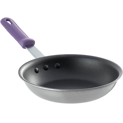 Chảo chiên chống dính thép không gỉ ba lớp Vollrath Tribute 693208 20 cm, phủ CeramiGuard II, ống tay cầm tím chống dị ứ