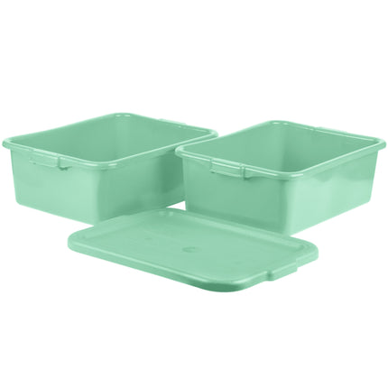 Bộ hộp đựng thực phẩm kèm khay thoát nước và nắp màu xanh lá Vollrath Traex® Color-Mate™ 1507-C19 50,8 x 38,1 x 20,3 cm 