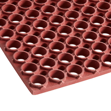 Thảm sàn cao su chống mỏi chống dầu cạnh thẳng Choice 0,9 x 1,5 m đỏ, dày 1,9 cm