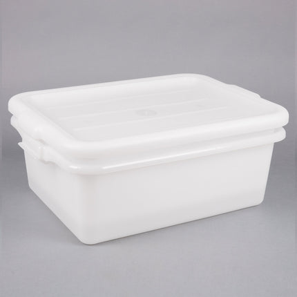 Bộ hộp đựng thực phẩm kèm khay thoát nước và nắp màu trắng Vollrath Traex® Color-Mate™ 1507-C05 50,8 x 38,1 x 20,3 cm - 