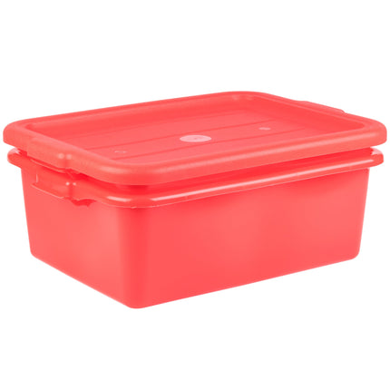 Bộ hộp đựng thực phẩm kèm khay thoát nước và nắp màu đỏ Vollrath Traex® Color-Mate™ 1507-C02 50,8 x 38,1 x 20,3 cm - Bộ
