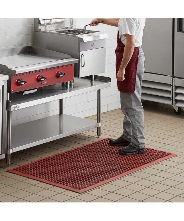 Thảm sàn cao su chống mỏi màu đỏ Choice 0,91 x 1,52 m viền vát dày 1,3 cm