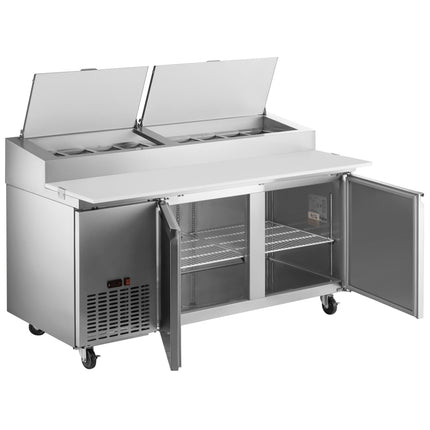 Bàn sơ chế pizza lạnh 2 cửa Avantco SSPPT-2 173 cm