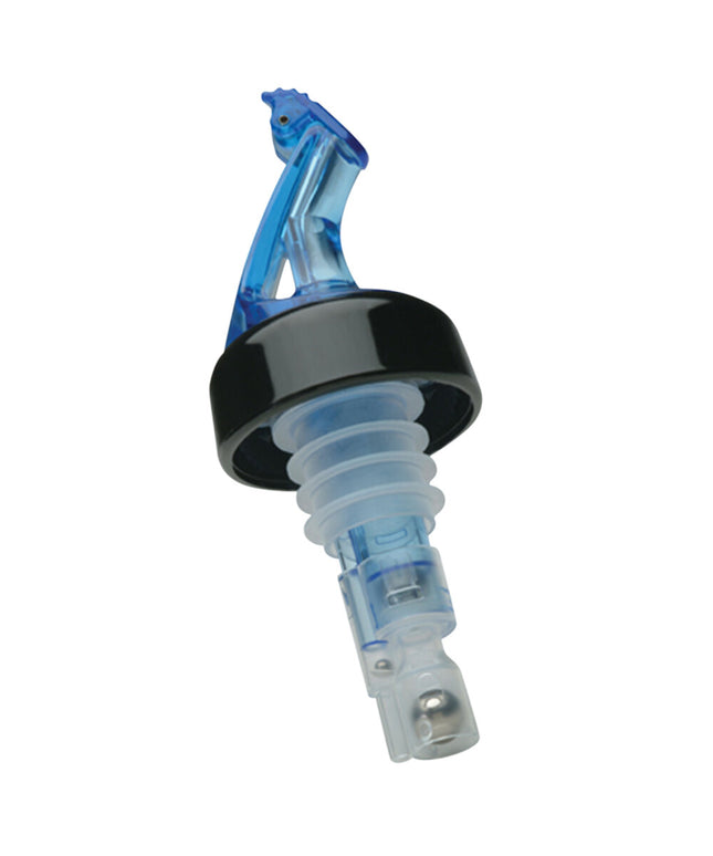 Vòi rót rượu định lượng Precision Pours 12 BL C/F màu xanh biển 15 ml có nắp lật có vòng cổ - Gói 12 cái
