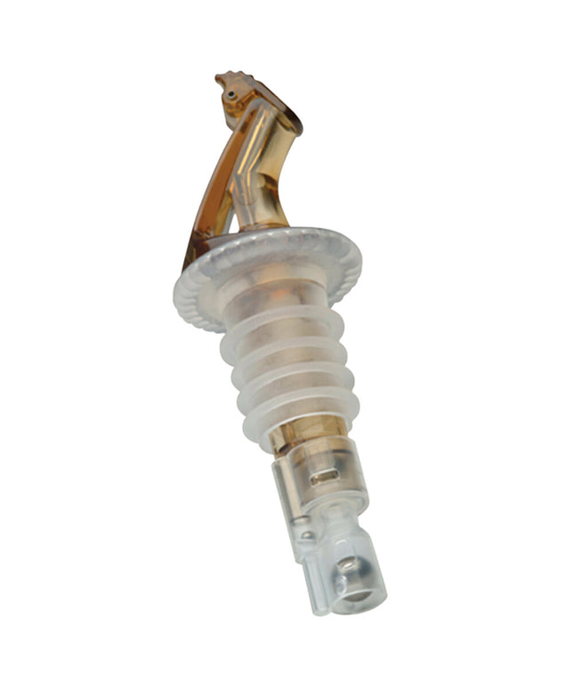 Vòi rót rượu định lượng Precision Pours 12 RA F màu hổ phách 15 ml có nắp lật - Gói 12 cái
