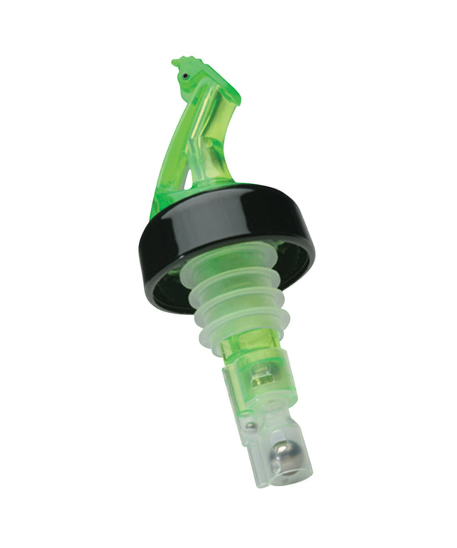 Vòi rót rượu định lượng Precision Pours 12 SG C/F màu xanh lá 15 ml có nắp lật có vòng cổ - Gói 12 cái