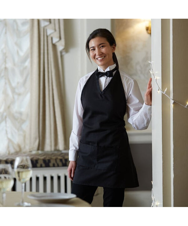Tạp dề tuxedo 2 túi điều chỉnh màu đen Choice