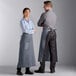 Tạp dề bistro 1 túi pha polyester-cotton màu xám Choice