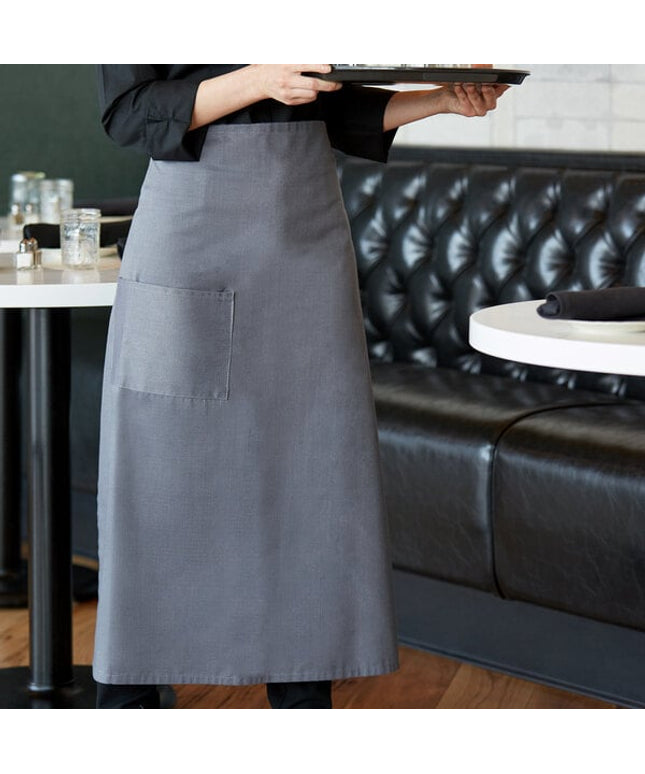 Tạp dề bistro 1 túi pha polyester-cotton màu xám Choice