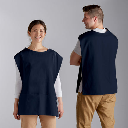 Tạp dề chui đầu 2 túi pha polyester-cotton màu xanh navy Choice 73,7 x 50,8 cm