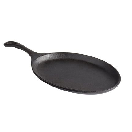 Chảo gang fajita oval đã tôi dầu Choice, có tay cầm 23,5 x 18 cm