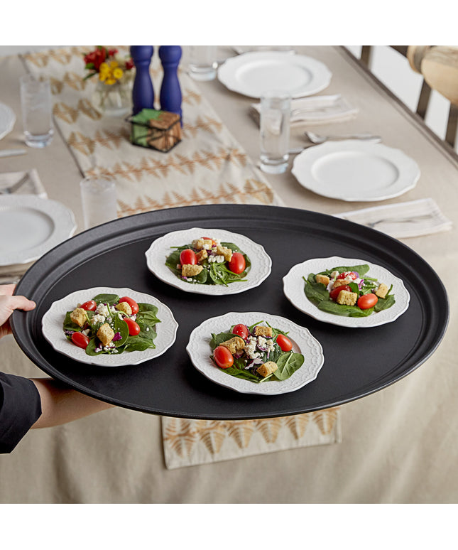 Khay phục vụ chống trượt Choice đen hình bầu dục 69 x 56 cm